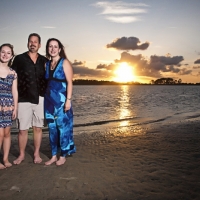 family sunset portrait