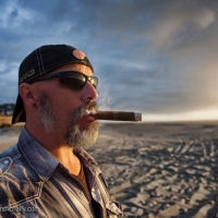 man on tybee portrait